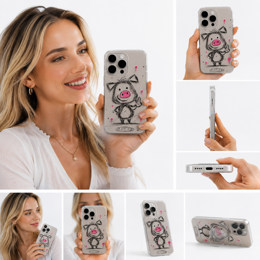 Cute Piggy Nose Spin Case