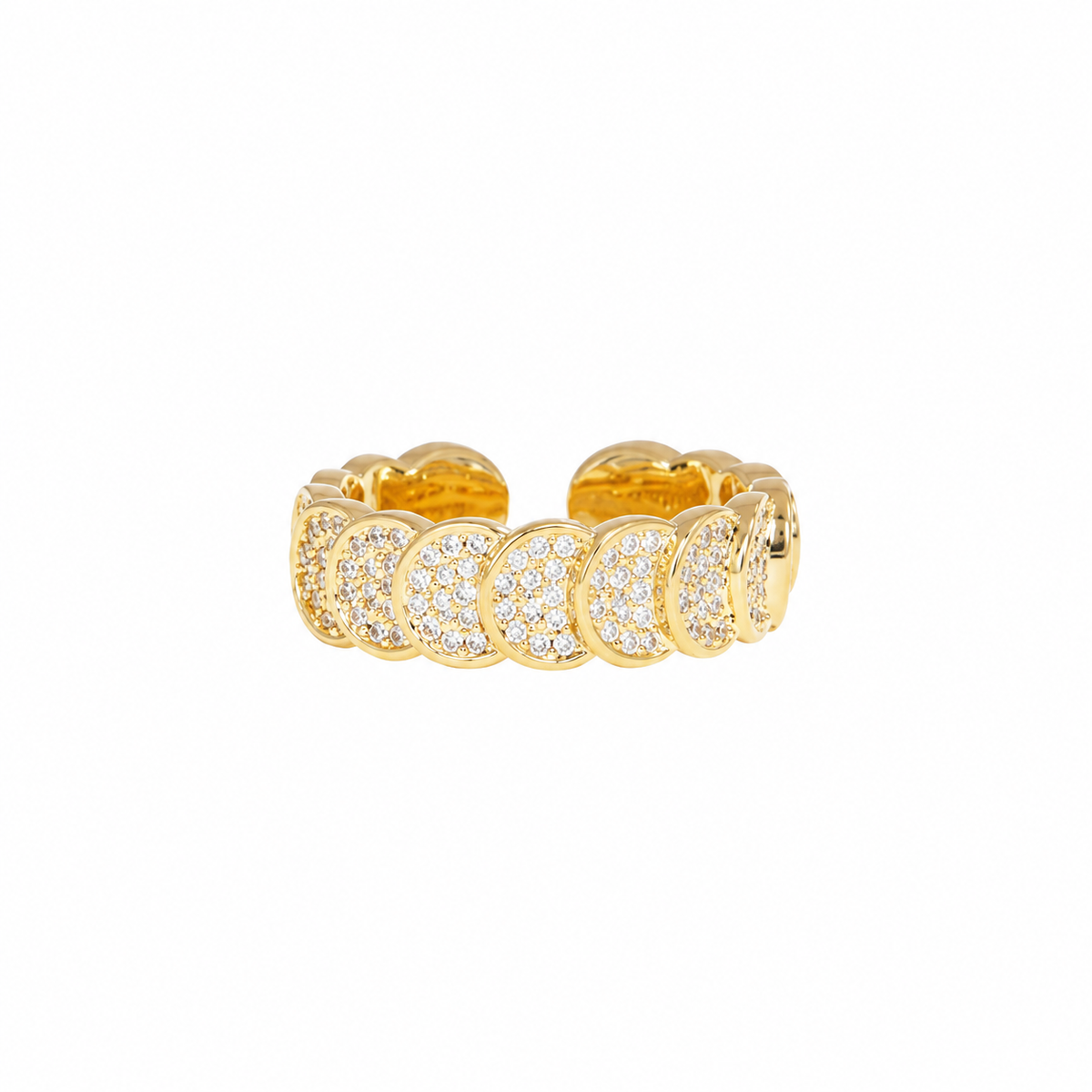 Golden Halo Pavé Ring