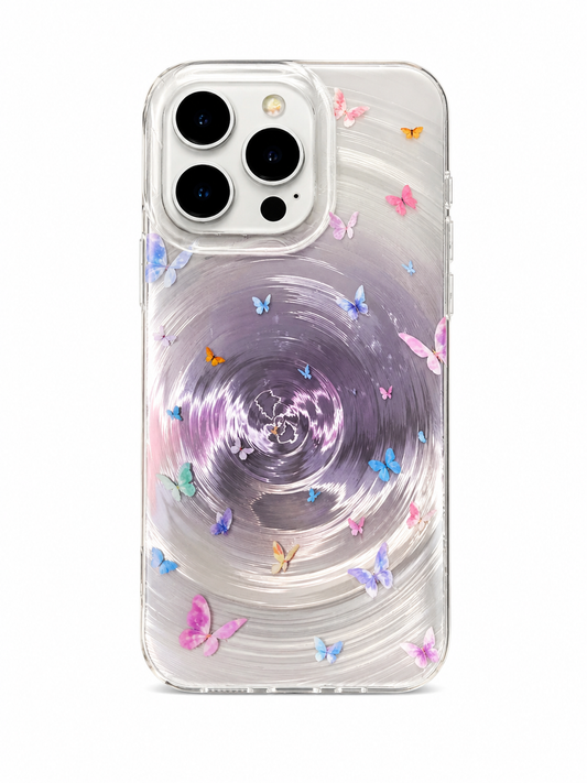 🦋 Butterfly Aura Crystal Phone Case