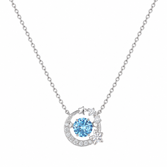 Moonlit Blue Wish Necklace