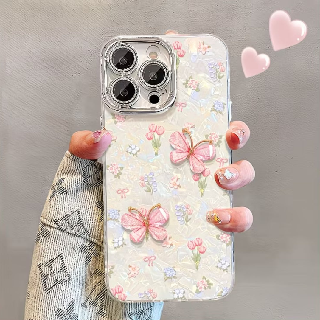 Blossom Pearl Butterfly Charm Case