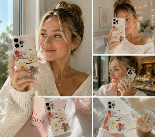 Colorful Daisy Charm Phone Case