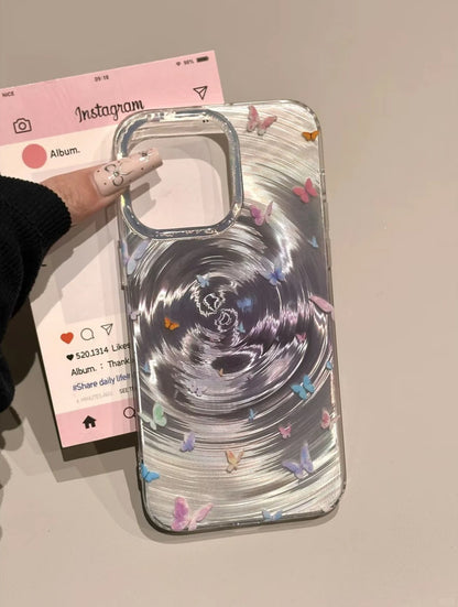 🦋 Butterfly Aura Crystal Phone Case