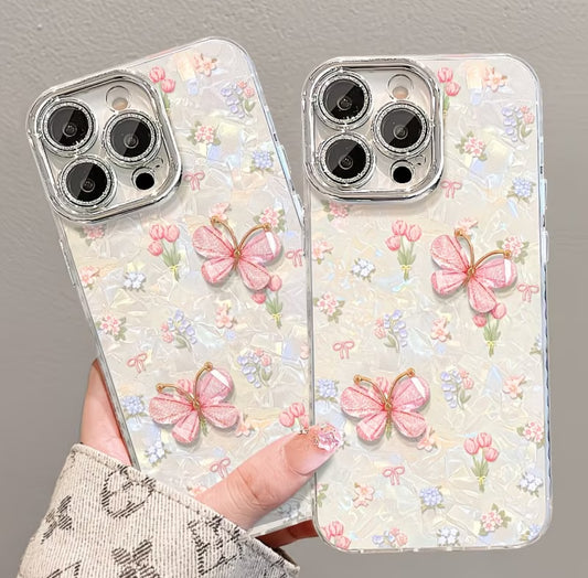Blossom Pearl Butterfly Charm Case