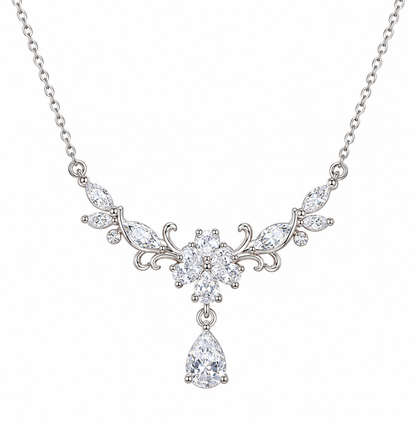 ✨ Crystal Bloom Drop Necklace