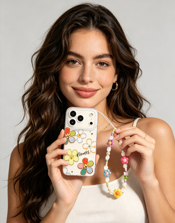 Colorful Daisy Charm Phone Case