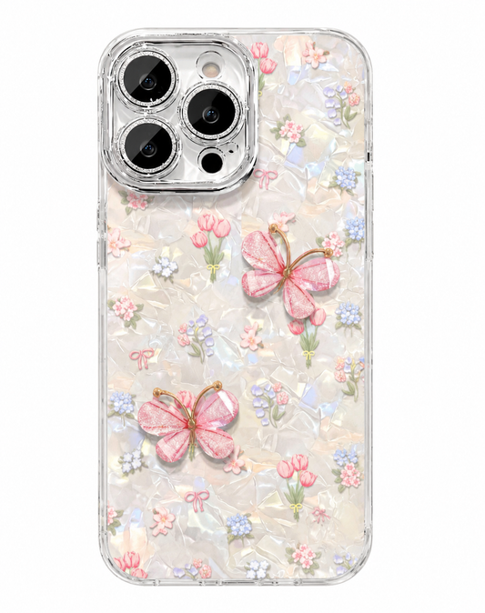 Blossom Pearl Butterfly Charm Case