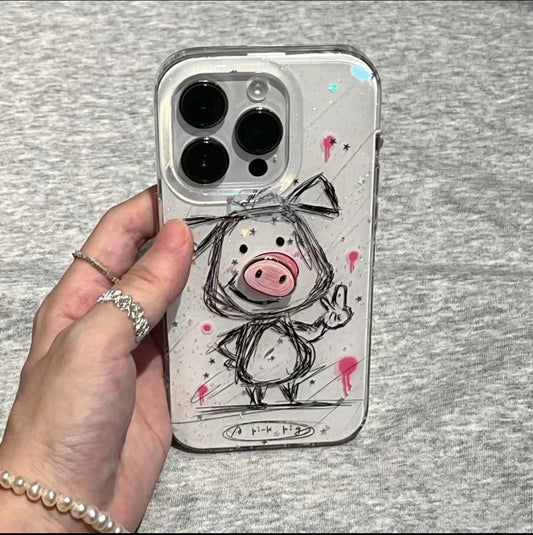 Cute Piggy Nose Spin Case