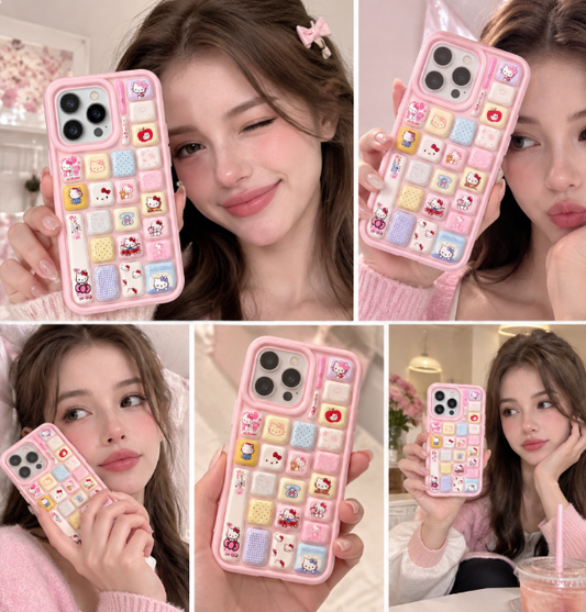 🎀 Sweet Pink Keycap Phone Case