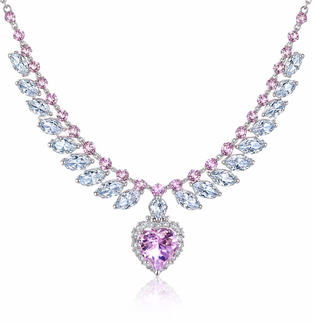 💗 Celestial Heart Crystal Necklace